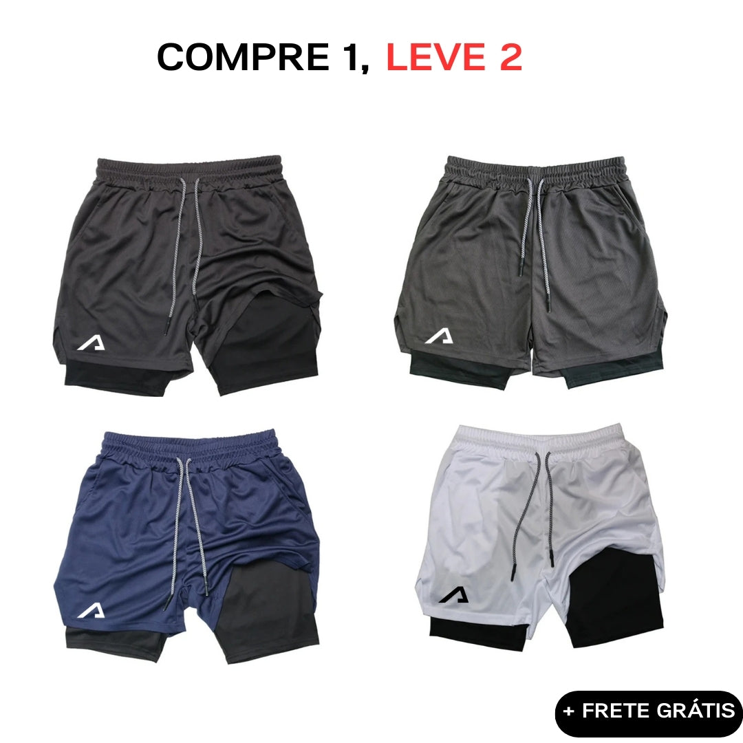 kit 2 Bermudas Academia Masculinas Alpha ProFit  [COMPRE 1 LEVE 2]
