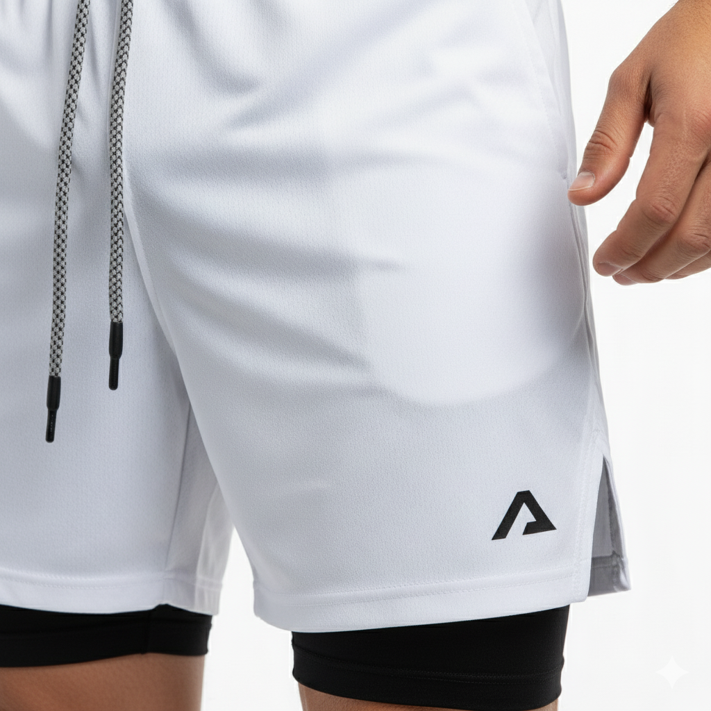 KIT 3 CAMISETAS DRY FIT ALPHA + 3 SHORTS 2 EM 1 DE COMPRESSÃO