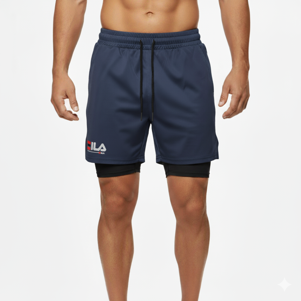 KIT FILA 2 CAMISAS DRY FIT +  2 SHORTS  DRY FIT