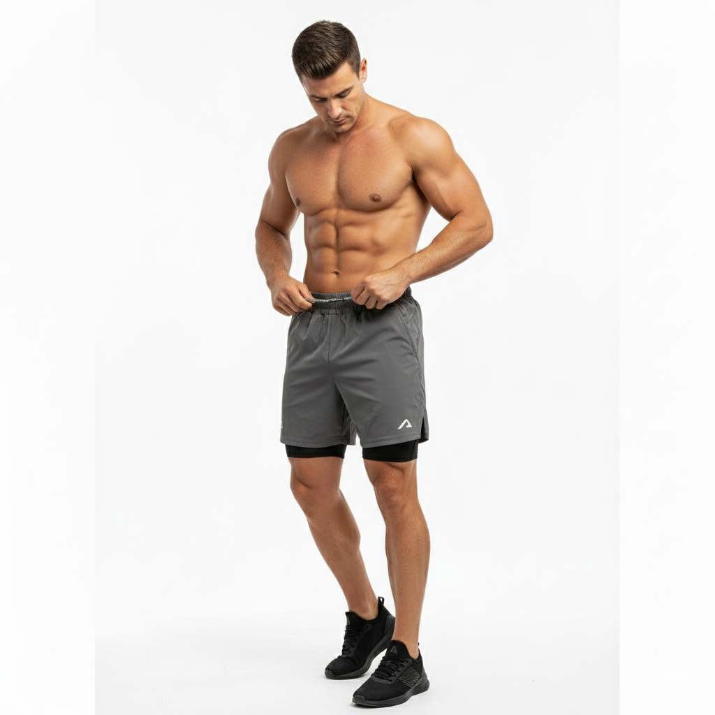 SHORTS DRY-FIT 2 EM 1 DE COMPRESSÃO ALPHA PROFIT