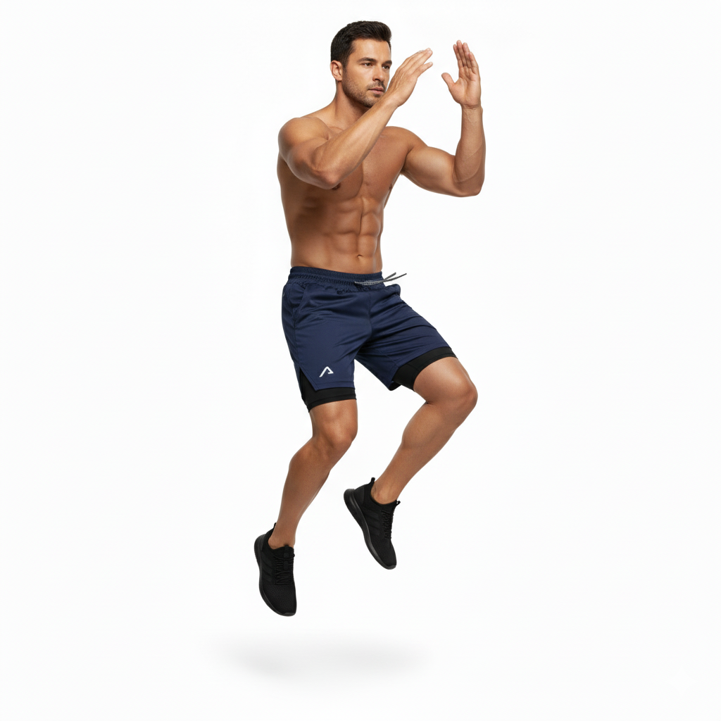 KIT 3 CAMISETAS DRY FIT ALPHA + 3 SHORTS 2 EM 1 DE COMPRESSÃO