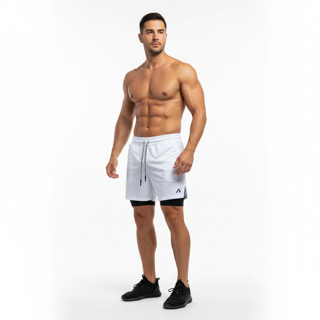 Kit 1 Camiseta Dry + 1 Shorts 2 em 1 De compressão Alpha ProFit