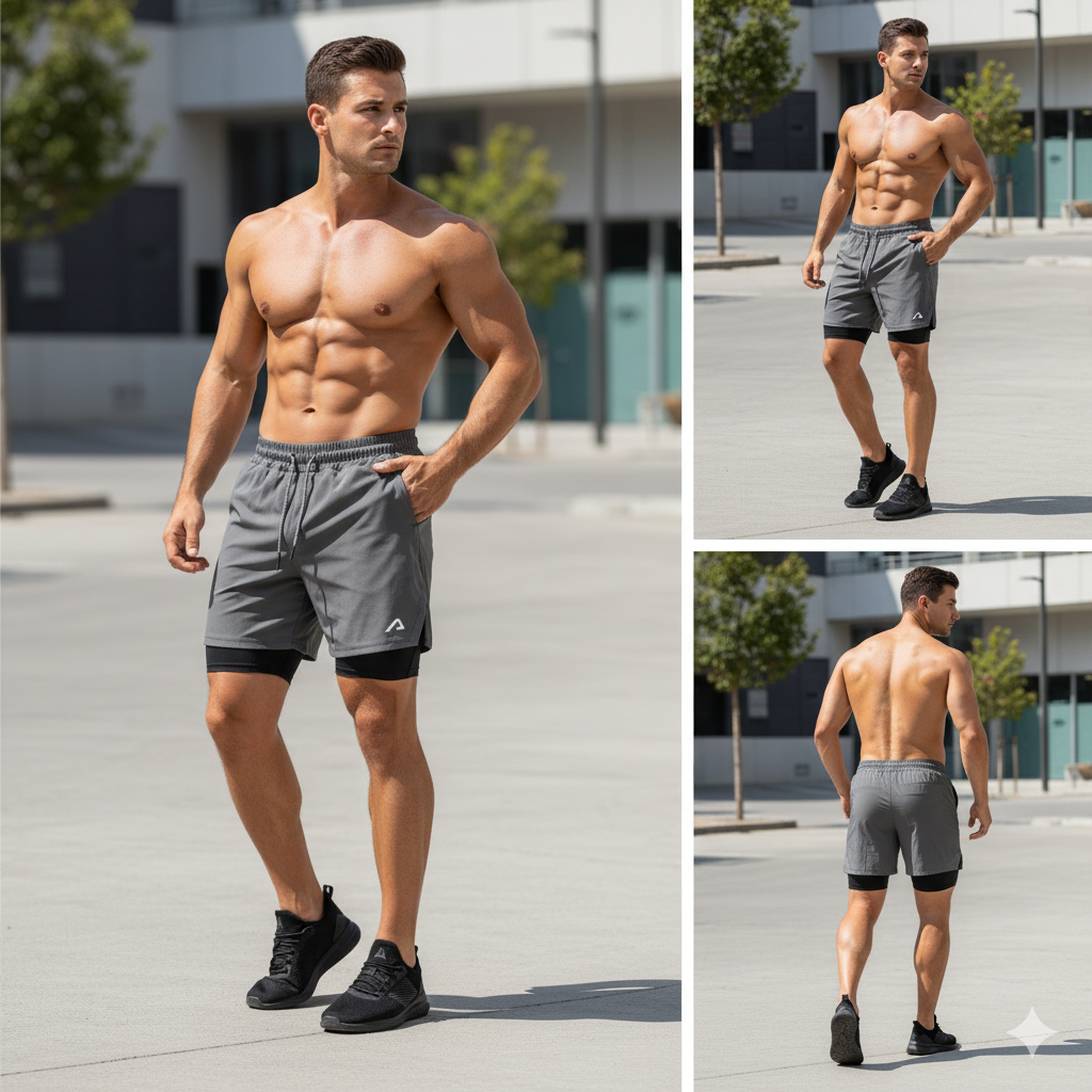kit 2 Bermudas Academia Masculinas Alpha ProFit  [COMPRE 1 LEVE 2]