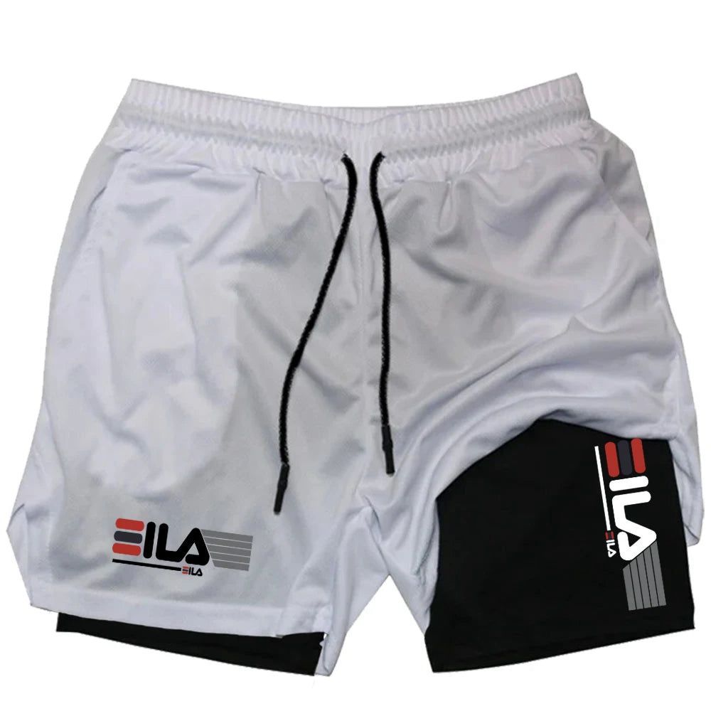 Kit 2 Bermudas de Compressão 2 em 1 Fila ProFit [COMPRE 01 LEVE 02]